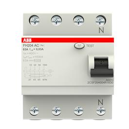 Interruptor Diferencial Tetrapolar FH204 AC-40/0,3 ABB
Corriente Nominal: 40 A
Intensidad de Defecto: 300 mA
No Requiere MCB Adicional