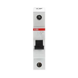 Mini interruptor SH201-C4, 1P, 4A, Curva C, ABB 2CDS211001R0044