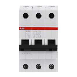 Mini interruptor SH203-C6, 3P, 6A, Curva C, ABB 2CDS213001R0064