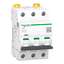 Interruptor Termomagnético Riel Acti 9 iC60H 3P 20 A Curva C 10 kA (IEC 60898-1) 15 kA (IEC 60947-2)