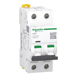 Interruptor Termomagnético Riel Acti 9 iC60H 2P 32 A D curve 10 kA (IEC 60898-1) 15 kA (IEC 60947-2)
