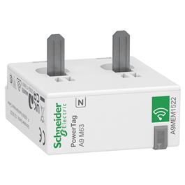 A9MEM1522 Sensor de medición de energía inalambrico PowerTag M63A 1P+N instalación superior Schneider Electric