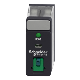 relé interfaz ench Zelio RXG 2 C/O estándar -24VCC-5A c/puls prueba bloq y LED