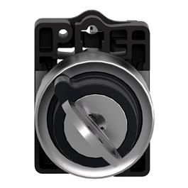 Interruptor selector de llave Ø 22mm, 2 posiciones, 1 NA