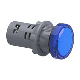 Luz piloto redonda azul Ø 22mm, con LED integrado, 24 V