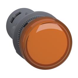 Luz piloto redonda naranja Ø 22mm, con LED integrado, 220 ... 230 V, Anti interferencias