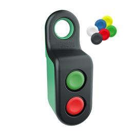 Práctica caja inalámbrica y sin batería, 2 botones de acción simples